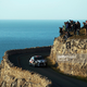 Formula 1 driver Kimi Raikonnen on the famous Great Orme stage